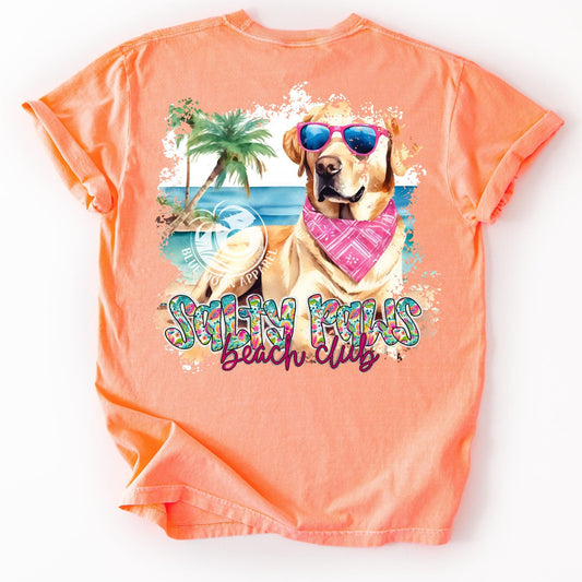 Yellow Labrador lab Lover Salty Paws Social Club- Women's Tee