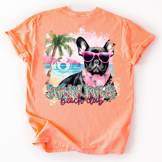 Black French Bulldog Lover Salty Paws Social Club Women's Tee