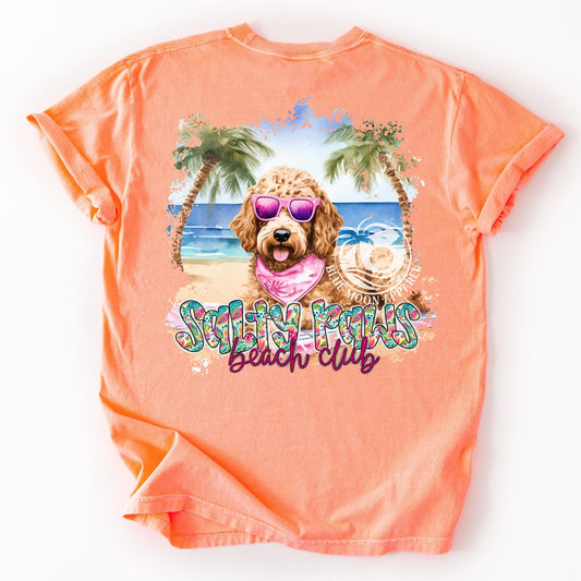 Golden Doodle Lover Salty Paws Social Club- Women's Tee