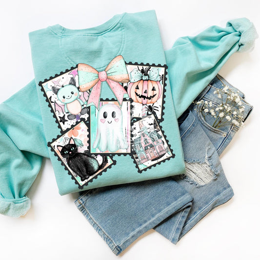Pastel Halloween Preppy Stamp Tee