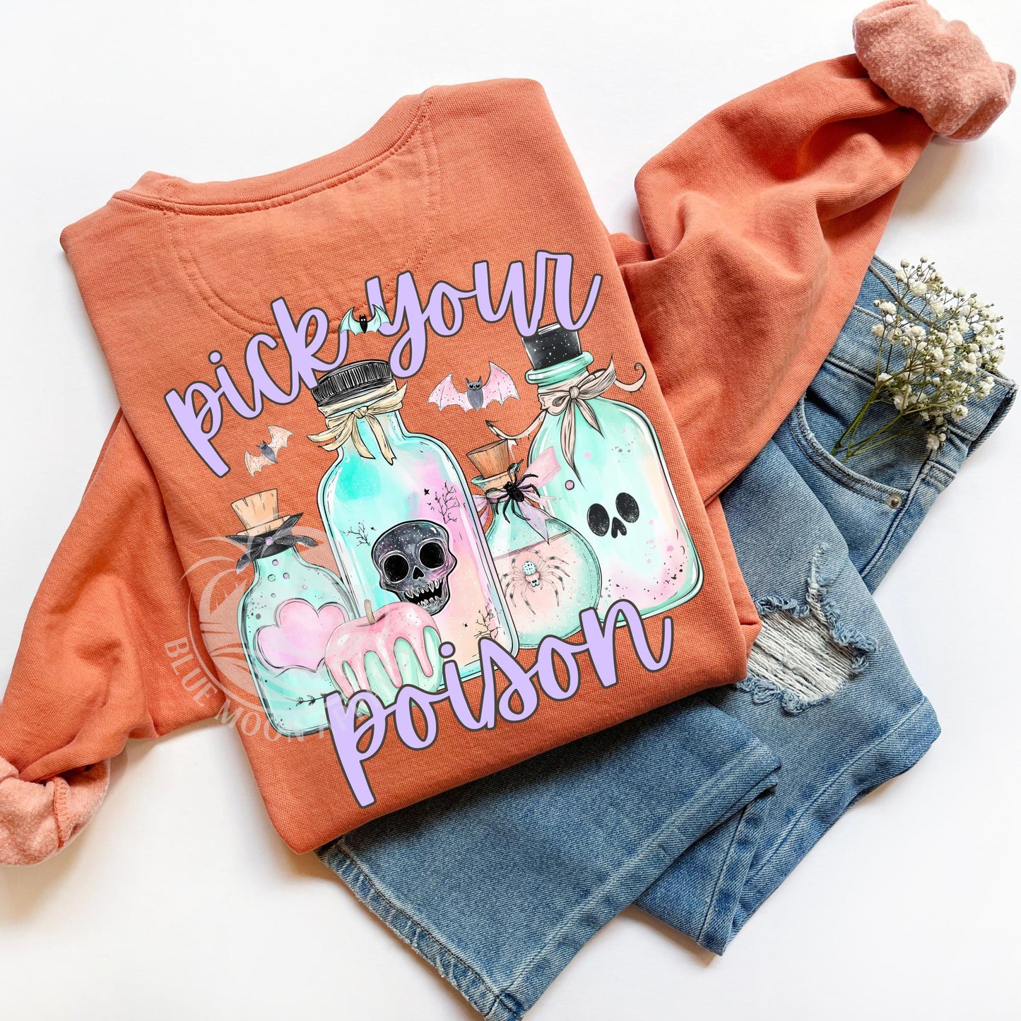 Pick Your Poison- Pastel Halloween Printed Graphic Top