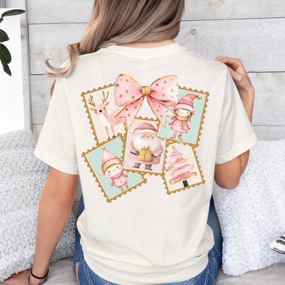 Pink Christmas Coquette Stamps Top