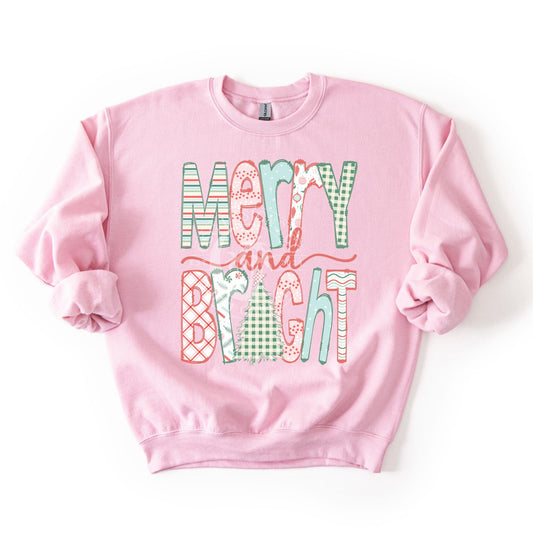 Merry and Bright- Doodle Alpha Sweatshirt
