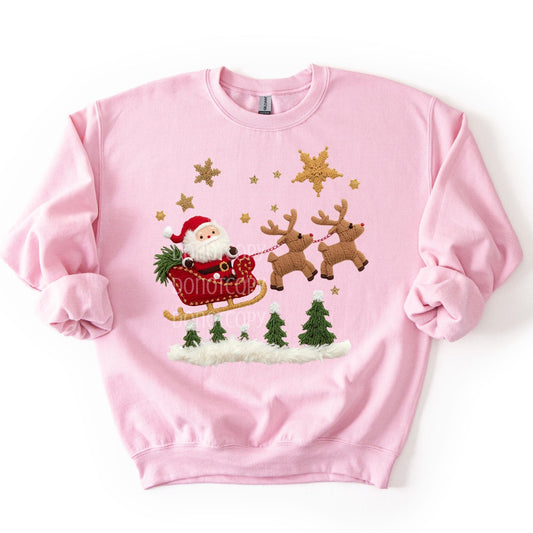 Vintage Yarn Viral Santa Sleigh