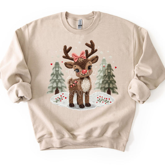 Viral Yarn Reindeer Scene