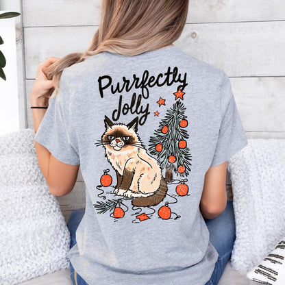 Perfectly Jolly- Funny Cat and Tree